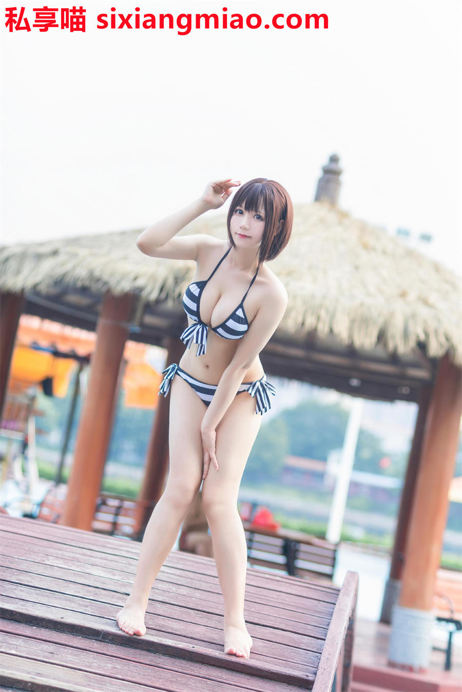 黑丝情趣巨乳coser Nyako喵子（荒井喵喵）cosplay写真套图合集下载