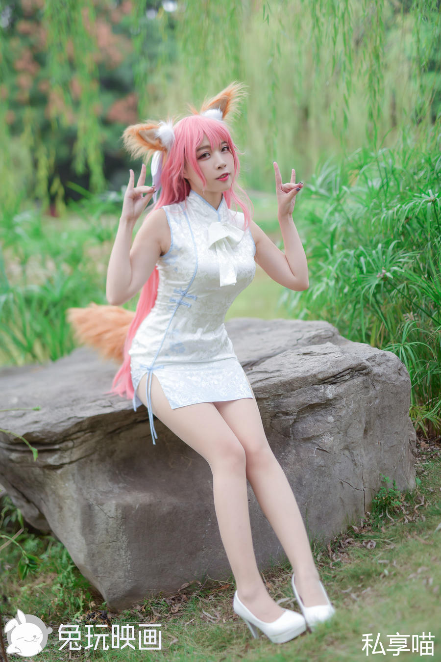 兔玩映画 B63.001 粉色格裙少女[49P-42MB]