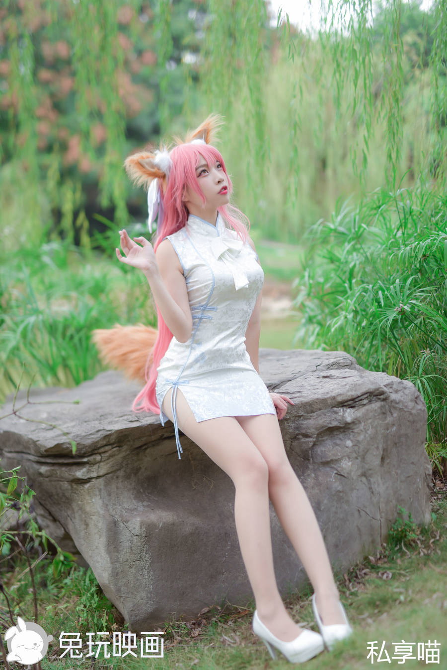 兔玩映画 B63.001 粉色格裙少女[49P-42MB]