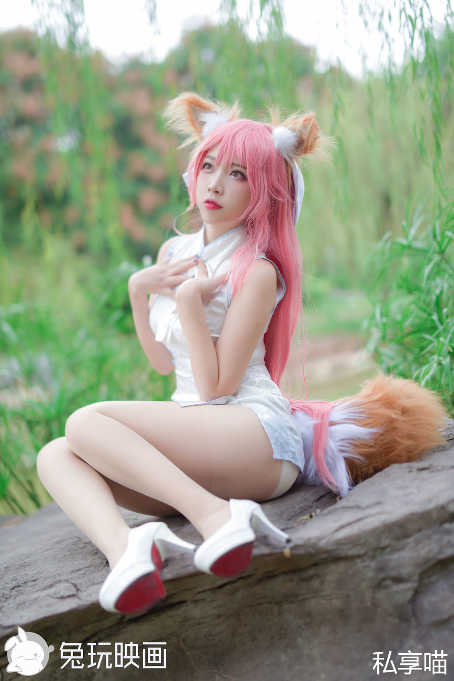 兔玩映画 B63.001 粉色格裙少女[49P-42MB]