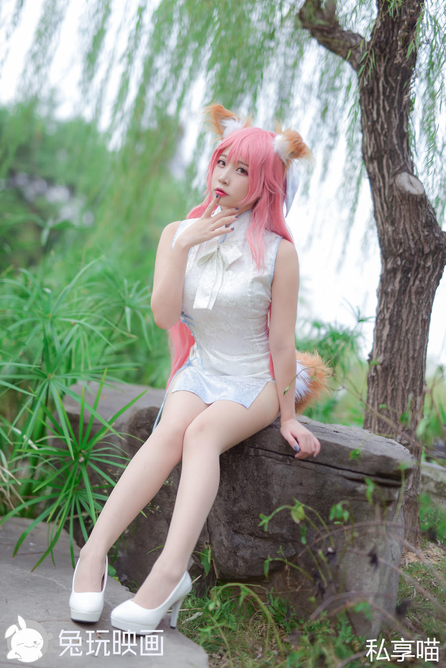 兔玩映画 B63.001 粉色格裙少女[49P-42MB]