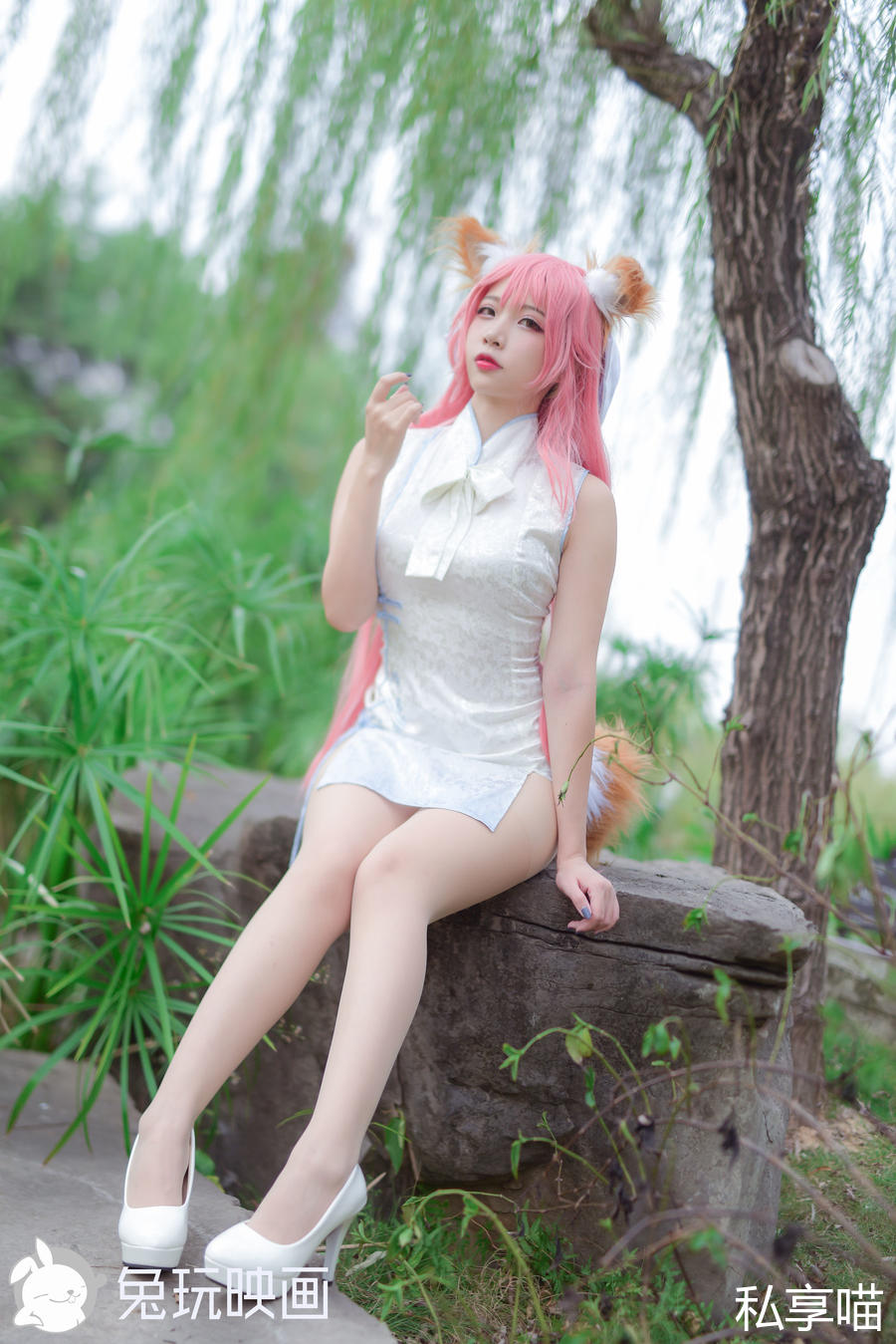 兔玩映画 B63.001 粉色格裙少女[49P-42MB]